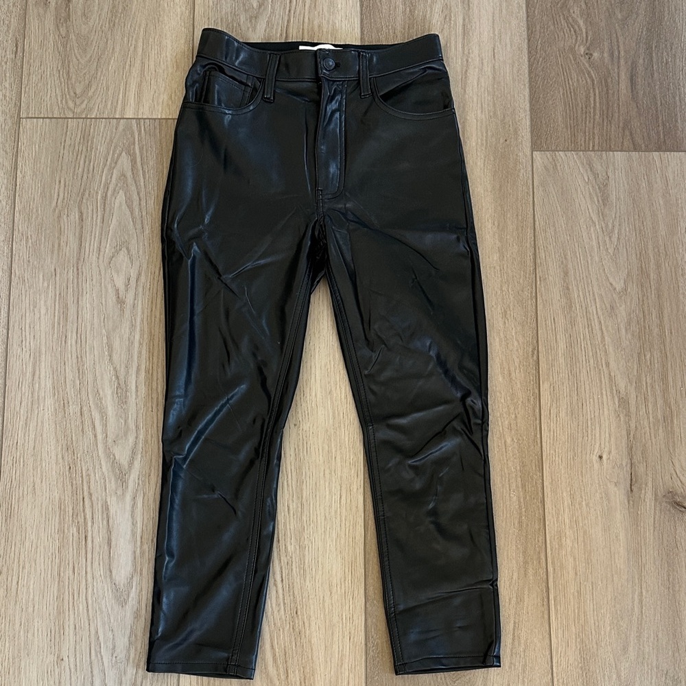 Abercrombie & Fitch Vegan Leather Skinny High Rise Pants